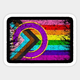 Intersex Inclusive Progress Pride Flag  LGBT Progress Sticker